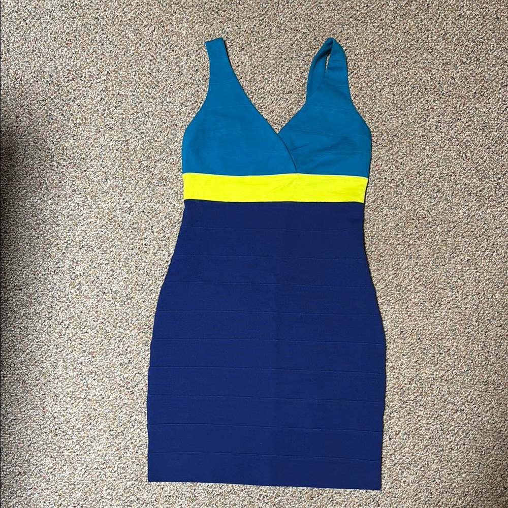 Colorblock Sleeveless Bodycon Dress